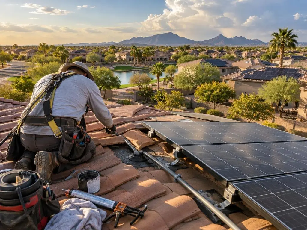 Solar Roof Leak Repair in Gilbert, AZ